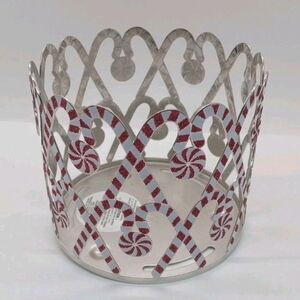 🎄Bath & Body Works Candy Cane Candle Holder | Discontinued Holiday Decor 🎄